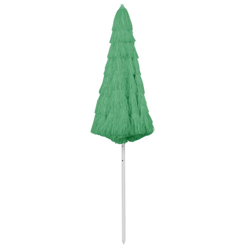 vidaXL Umbrelă de soare de plajă Hawaii, verde, 300 cm