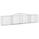 vidaXL Coșuri gabion arcuite 9 buc, 400x50x80/100 cm, fier galvanizat vidaXL Coșuri gabion arcuite 9 buc, 400x50x80/100 cm, fier galvanizat