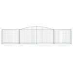vidaXL Coșuri gabion arcuite 15 buc, 400x50x80/100 cm, fier galvanizat