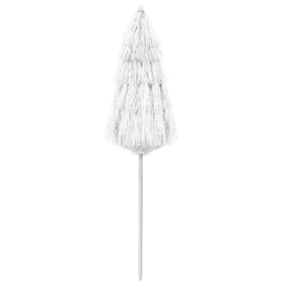 vidaXL Umbrelă de soare de plajă Hawaii, alb, 180 cm
