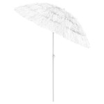 vidaXL Umbrelă de soare de plajă Hawaii, alb, 180 cm vidaXL Umbrelă de soare de plajă Hawaii, alb, 180 cm