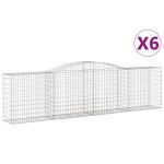vidaXL Coșuri gabion arcuite 6 buc, 400x50x100/120 cm fier galvanizat vidaXL Coșuri gabion arcuite 6 buc, 400x50x100/120 cm fier galvanizat