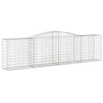 vidaXL Coșuri gabion arcuite 10 buc, 400x50x100/120 cm fier galvanizat vidaXL Coșuri gabion arcuite 10 buc, 400x50x100/120 cm fier galvanizat