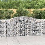 vidaXL Coșuri gabion arcuite 15 buc, 400x50x100/120 cm fier galvanizat