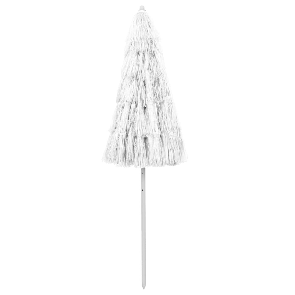 vidaXL Umbrelă de soare de plajă Hawaii, alb, 240 cm