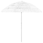 vidaXL Umbrelă de soare de plajă Hawaii, alb, 240 cm vidaXL Umbrelă de soare de plajă Hawaii, alb, 240 cm