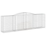 vidaXL Coșuri gabion arcuite 10 buc, 400x50x120/140cm, fier galvanizat vidaXL Coșuri gabion arcuite 10 buc, 400x50x120/140cm, fier galvanizat