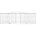 vidaXL Coșuri gabion arcuite 10 buc, 400x50x120/140cm, fier galvanizat vidaXL Coșuri gabion arcuite 10 buc, 400x50x120/140cm, fier galvanizat