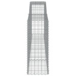 vidaXL Coșuri gabion arcuite 15 buc, 400x50x120/140cm, fier galvanizat