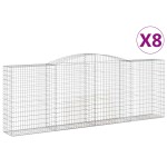 vidaXL Coșuri gabion arcuite 8 buc, 400x50x140/160 cm, fier galvanizat vidaXL Coșuri gabion arcuite 8 buc, 400x50x140/160 cm, fier galvanizat