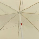 vidaXL Umbrelă de soare de plajă, galben nisipiu, 240 cm