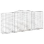 vidaXL Coșuri gabion arcuite 5 buc. 400x50x160/180 cm, fier galvanizat