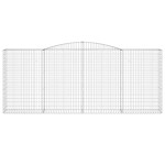 vidaXL Coșuri gabion arcuite 5 buc. 400x50x160/180 cm, fier galvanizat