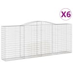 vidaXL Coșuri gabion arcuite 6 buc. 400x50x160/180 cm, fier galvanizat vidaXL Coșuri gabion arcuite 6 buc. 400x50x160/180 cm, fier galvanizat
