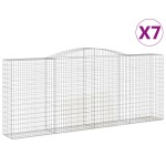 vidaXL Coșuri gabion arcuite 7 buc. 400x50x160/180 cm, fier galvanizat vidaXL Coșuri gabion arcuite 7 buc. 400x50x160/180 cm, fier galvanizat