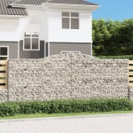 vidaXL Coș gabion arcuit, 10 buc, 400x50x160/180 cm, fier galvanizat vidaXL Coș gabion arcuit, 10 buc, 400x50x160/180 cm, fier galvanizat