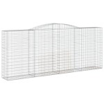 vidaXL Coș gabion arcuit, 10 buc, 400x50x160/180 cm, fier galvanizat vidaXL Coș gabion arcuit, 10 buc, 400x50x160/180 cm, fier galvanizat