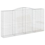 vidaXL Coșuri gabion arcuite, 5 buc 400x50x200/220 cm, fier galvanizat