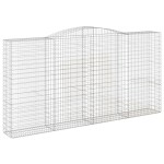 vidaXL Coșuri gabion arcuite, 8 buc 400x50x200/220 cm, fier galvanizat vidaXL Coșuri gabion arcuite, 8 buc 400x50x200/220 cm, fier galvanizat