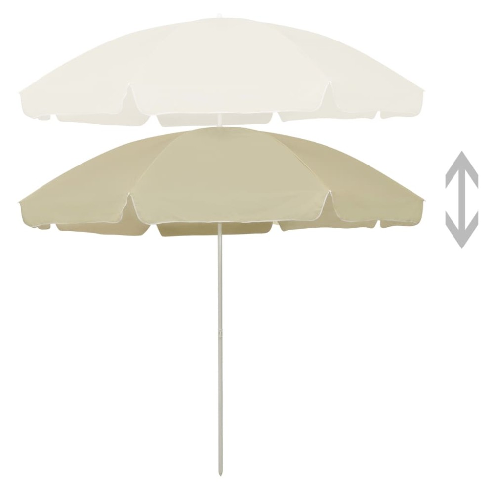 vidaXL Umbrelă de soare de plajă, galben nisipiu, 300 cm