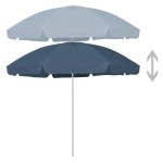 vidaXL Umbrelă de soare de plajă, albastru, 300 cm