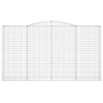 vidaXL Coșuri gabion arcuite, 10 buc 400x50x220/240cm, fier galvanizat