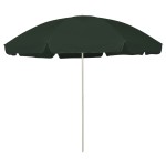 vidaXL Umbrelă de soare de plajă, verde, 300 cm