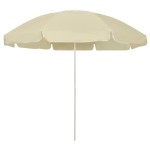 vidaXL Umbrelă de soare de plajă, galben nisipiu, 240 cm vidaXL Umbrelă de soare de plajă, galben nisipiu, 240 cm