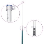 vidaXL Steag Belgia și stâlp din aluminiu, 5,55 m