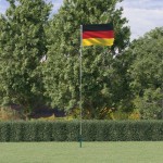 vidaXL Steag Germania și stâlp din aluminiu, 5,55 m vidaXL Steag Germania și stâlp din aluminiu, 5,55 m