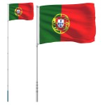 vidaXL Steag Portugalia și stâlp din aluminiu, 5,55 m vidaXL Steag Portugalia și stâlp din aluminiu, 5,55 m