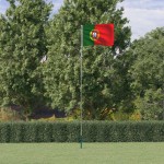 vidaXL Steag Portugalia și stâlp din aluminiu, 5,55 m vidaXL Steag Portugalia și stâlp din aluminiu, 5,55 m