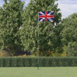 vidaXL Steag Marea Britanie și stâlp din aluminiu, 5,55 m vidaXL Steag Marea Britanie și stâlp din aluminiu, 5,55 m