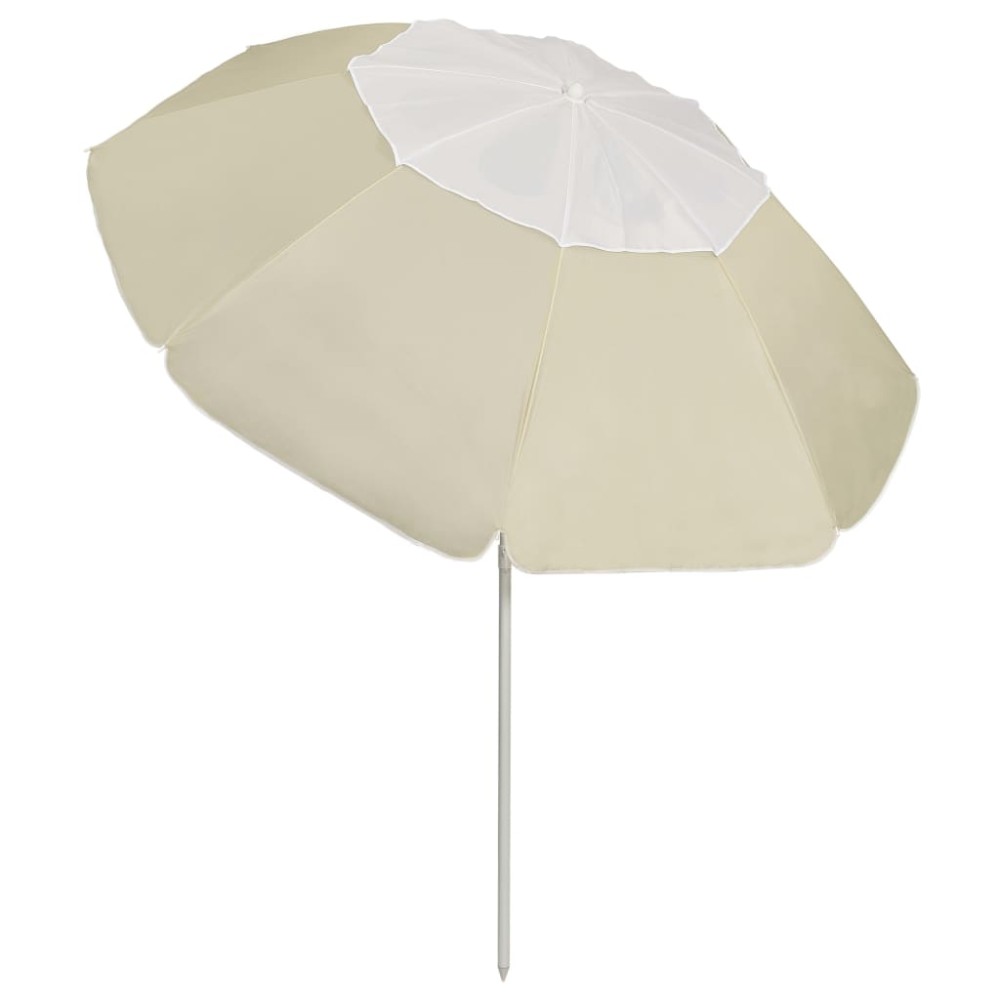 vidaXL Umbrelă de soare de plajă, galben nisipiu, 300 cm