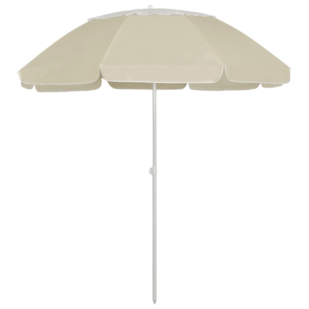 vidaXL Umbrelă de soare de plajă, galben nisipiu, 300 cm