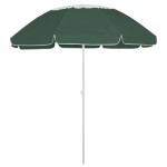 vidaXL Umbrelă de soare de plajă, verde, 300 cm vidaXL Umbrelă de soare de plajă, verde, 300 cm