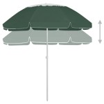 vidaXL Umbrelă de soare de plajă, verde, 300 cm vidaXL Umbrelă de soare de plajă, verde, 300 cm