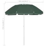 vidaXL Umbrelă de soare de plajă, verde, 300 cm vidaXL Umbrelă de soare de plajă, verde, 300 cm