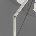 vidaXL Umbrelă de soare de plajă, antracit, 300 cm