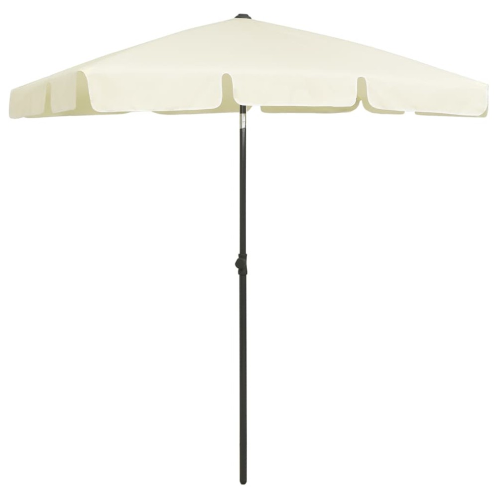 vidaXL Umbrelă de soare de plajă, galben nisipiu, 180x120 cm