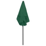 vidaXL Umbrelă de soare de plajă, verde, 180x120 cm