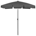 vidaXL Umbrelă de soare de plajă, antracit, 180x120 cm vidaXL Umbrelă de soare de plajă, antracit, 180x120 cm
