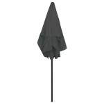 vidaXL Umbrelă de soare de plajă, antracit, 180x120 cm vidaXL Umbrelă de soare de plajă, antracit, 180x120 cm