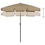 vidaXL Umbrelă de soare de plajă, taupe, 180x120 cm vidaXL Umbrelă de soare de plajă, taupe, 180x120 cm