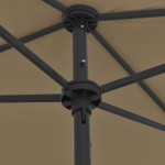 vidaXL Umbrelă de soare de plajă, taupe, 180x120 cm vidaXL Umbrelă de soare de plajă, taupe, 180x120 cm