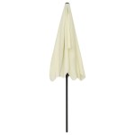 vidaXL Umbrelă de soare de plajă, galben nisipiu, 200x125 cm vidaXL Umbrelă de soare de plajă, galben nisipiu, 200x125 cm