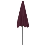 vidaXL Umbrelă de soare de plajă, roșu bordo, 200x125 cm vidaXL Umbrelă de soare de plajă, roșu bordo, 200x125 cm
