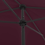 vidaXL Umbrelă de soare de plajă, roșu bordo, 200x125 cm vidaXL Umbrelă de soare de plajă, roșu bordo, 200x125 cm