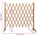 vidaXL Gard cu zăbrele de grădină, portocaliu, 180x100 cm, lemn brad