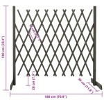 vidaXL Gard cu zăbrele de grădină, gri, 180x100 cm, lemn de brad
